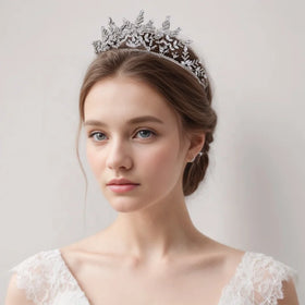 Popular Rhinestone Crystal Zircon Crown Pageant Tiaras Queen Jewelry Bridal Hair Accessories