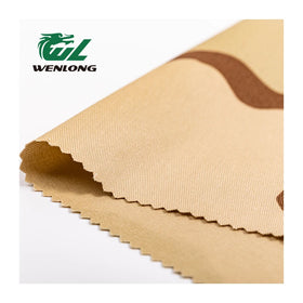 T/C 65/35 Flame Retardant Woven Camouflage Twill Fabric Tricolor Desert Tear-Resistant for Boys Jungle Hunting