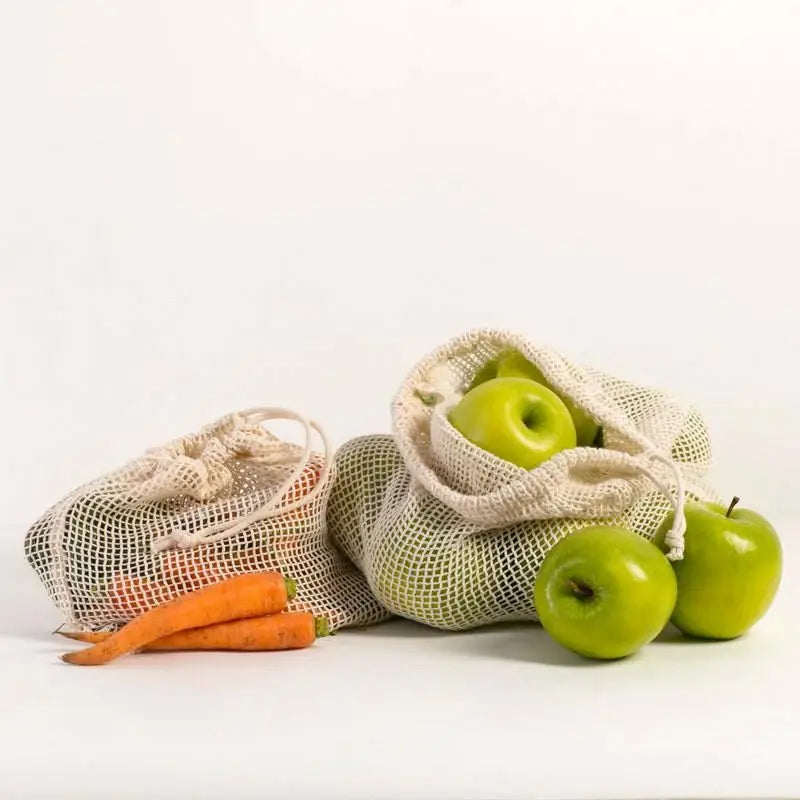 Keeper Bag Reusable Cotton Fresh Vegetable Net Packaging Pillow Bag Drawstring Ecobags Recyclable Shoppinghousehold Products