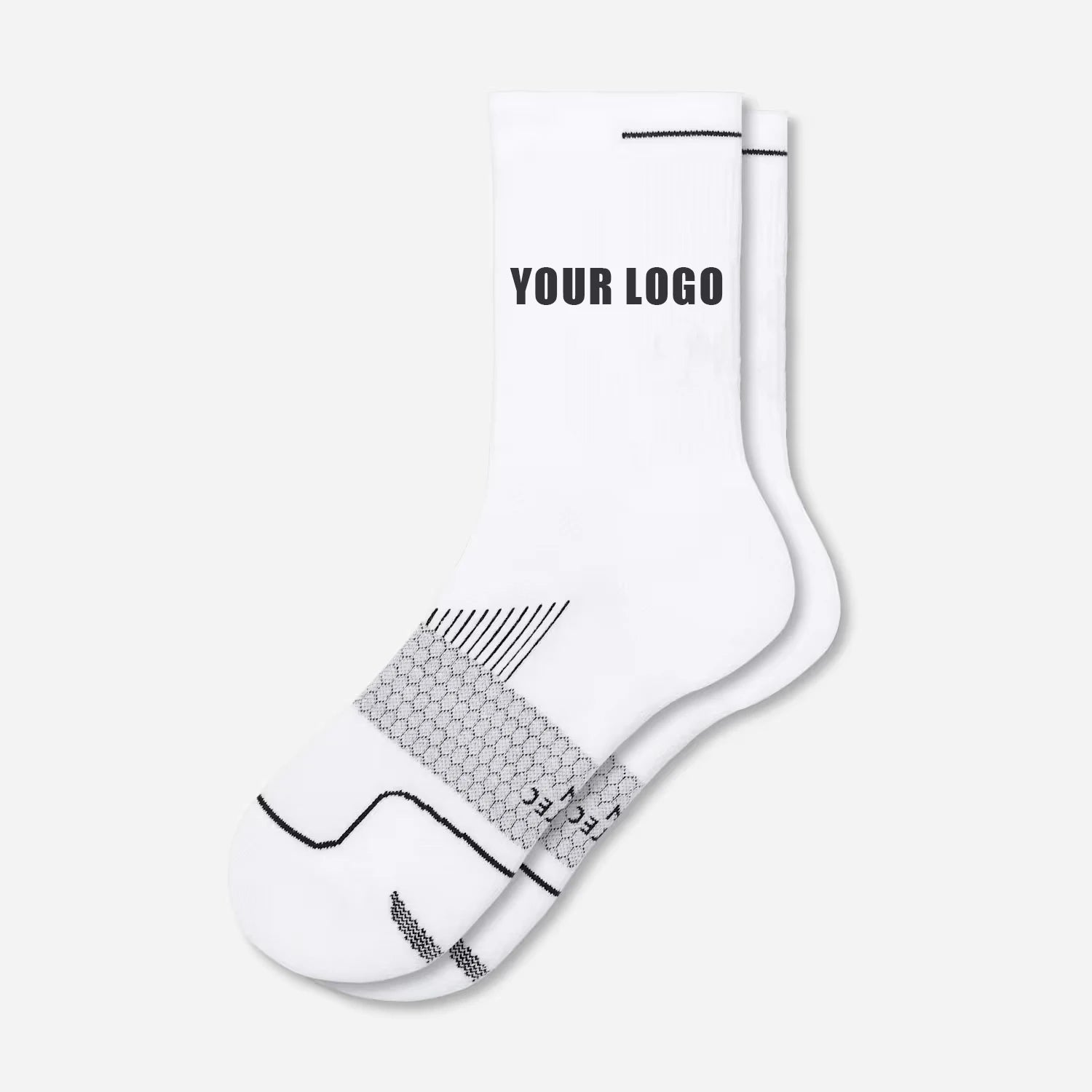Custom Design Sport Sock Men Crew Gym Sock Customized Knit Cotton Athletic Socks