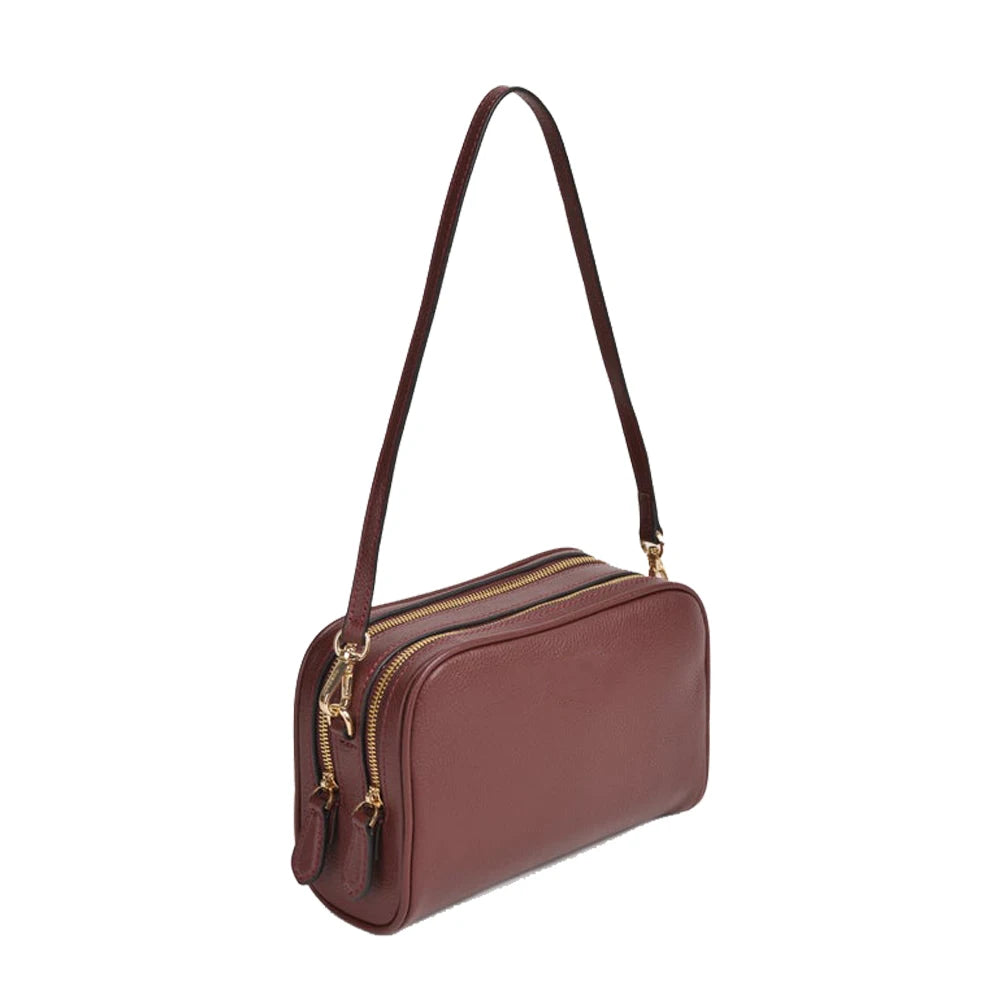 New Handmade Custom Logo Luxury Fashion Lady Minimalist Genuine Cowhide Leather Zipper Portable Crossbody Shoulder Messenger Bag