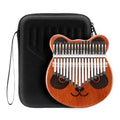 17 Key Kalimba Thumb Piano Mahogany Carb Steel Fingers Mbira Kids Adults Instrument PANDA Shaped Transparent Laser Logo