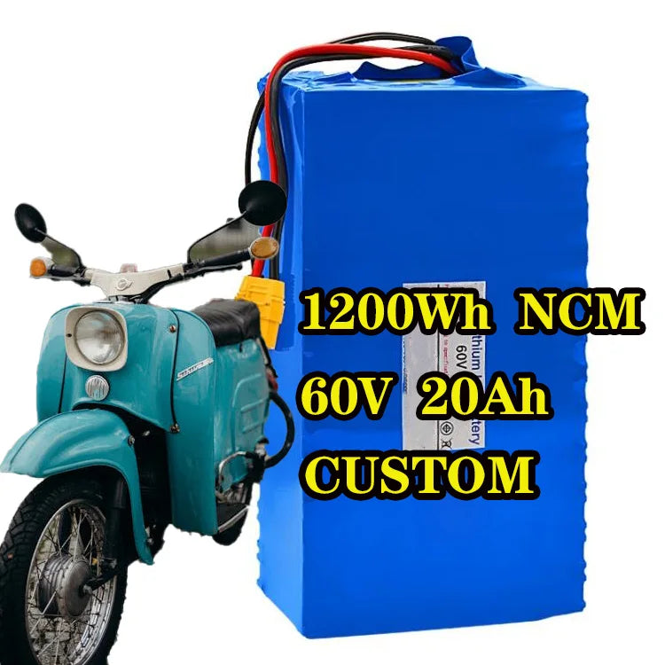 E-motorcycle Ternary Battery Pack 60v 20Ah Lithium Ion Batteries for Electric Motorcycles