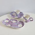 Factory Produced Korea Ins Hand-painted Flower Ceramic Mug Creative Watercolor Couple Coffee Cup Home Breakfast Cup Milk Cup