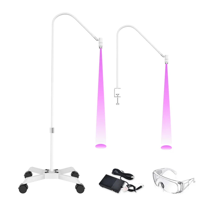 Custom Fast Dimmable UV Lash Extension System Tool with Pedal Eyelash Glue Nail Gel Polish UV Lash Lamp