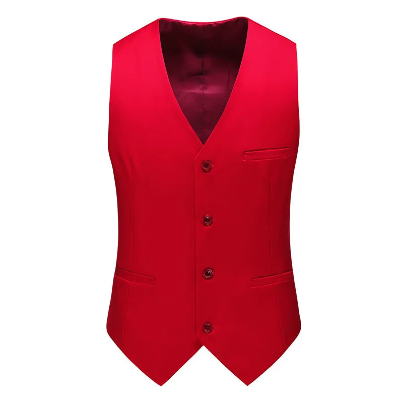 New Product Men Clothes Single Breasted Sleeveless Tuxedo Formal Business Suit Vest Men's Waistcoat Vest
