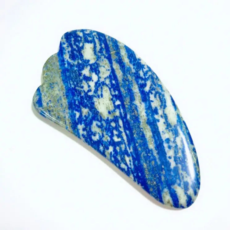 2026 New Design Natural Gemstone Scraper Bian Stone Guasha Massage Scraping Tools Lapis Lazuli Gua Sha Massager
