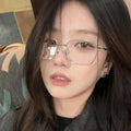 Beautiful Thin square Gold Metal Glasses Frames 2026 Women Men Anti Blue Light Glasses and UV400 Sunglasses