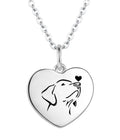 Wholesale Custom Gold Plated 925 Sterling Silver Custom Animal Dog Jewelry Pendant Heart Diy Pendant Fashion Necklace