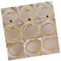 No Fade Flat Snake Chain Coffee Bean Heart Clover Bracelet 18k Gold Non Tarnish Waterproof Stainless Steel Bracelet for Women