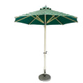 Umbrella Making Materials Striped Patio Umbrella Parasol Wedding White and Green Centre Pole Umbrella