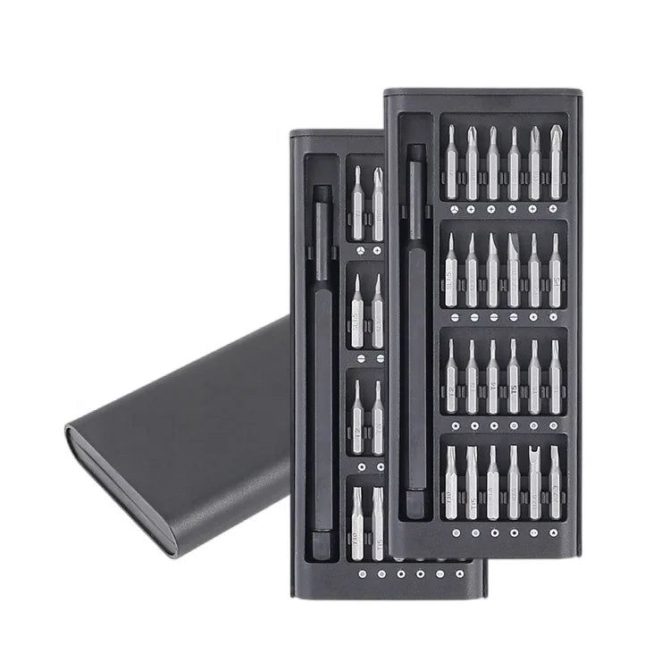 25 in 1 Plastic Case-Clip Type Plastic Handle Black Kit Electric for Mobile Phone Magnetic Bits Precision Screwdriver Set
