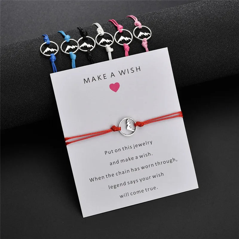 Graduation Gift Bracelet Love Travel Adventure Jewelry Girls Graduation Gift Mountain Range Bracelet Mountain Charm Bracelet