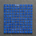 1''*1'' Factory Square Blue Ice Crackle Glazed Porcelain Mosaic Tile for Swimming Pool