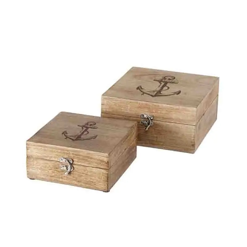 Roast Paulownia Wooden Gift Box  Rustic Square Hinged  Wooden  Souvenir Box