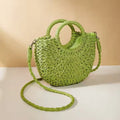 2025 French Flat-top Straw Hat Large-capacity Tote Bag Seaside Holiday Straw Hat Hand-held Beach Shoulder Bag