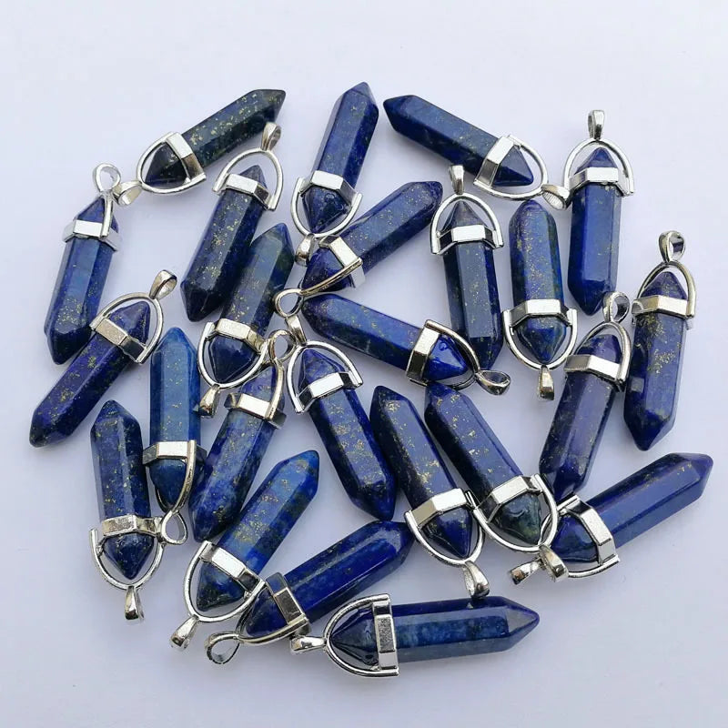 HY Popular Memento Natural Rock Stone Gemstone Crystal Pendulum for Healing