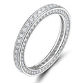 OAHLAN Customized Fine Jewelry Luxury 3mm 925 Sterling Silver Eternity Band Moissanite Rings for Women Wedding Engagement
