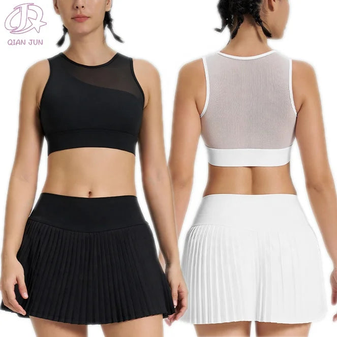 2025 New Fashion 2-Piece Yoga Set Tight Fitting Active Wear for Women Solid Color Gym Yoga Suit