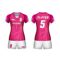 Custom Sublimation Volleyball Jersey Women Design Pink Color