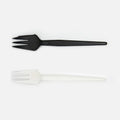 CPLA New Design Biodegradable Eco-Friendly Disposable Knife Fork and Spoon Individual Wrapper Sawtooth Fork for Party Use