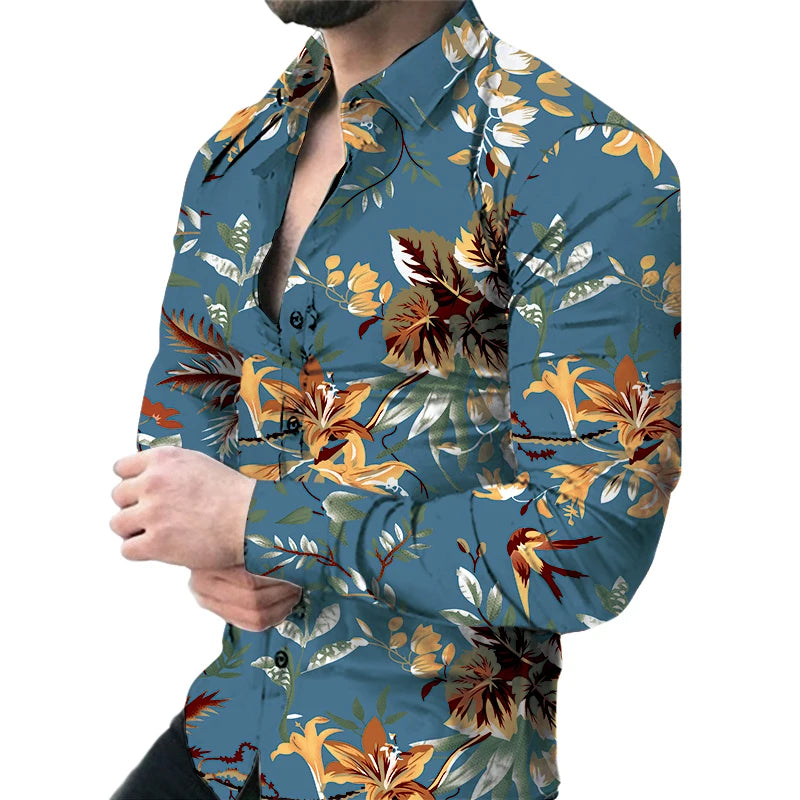 Premium Quality Anti-Wrinkle Spring Casual Full Printed Shirt for Men