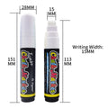 24 Colors 15mm Flat Tip Eco-friendly OEM Water-Based Dry-Erase & Wet-Erase Neon Liquid Chalk Marker for Blackboard & LED Boards