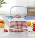 Large Capacity Eco-Friendly Rust-proof American Style Whistling Geometric Flower Design Gas Induction Ready Stainless Kettle