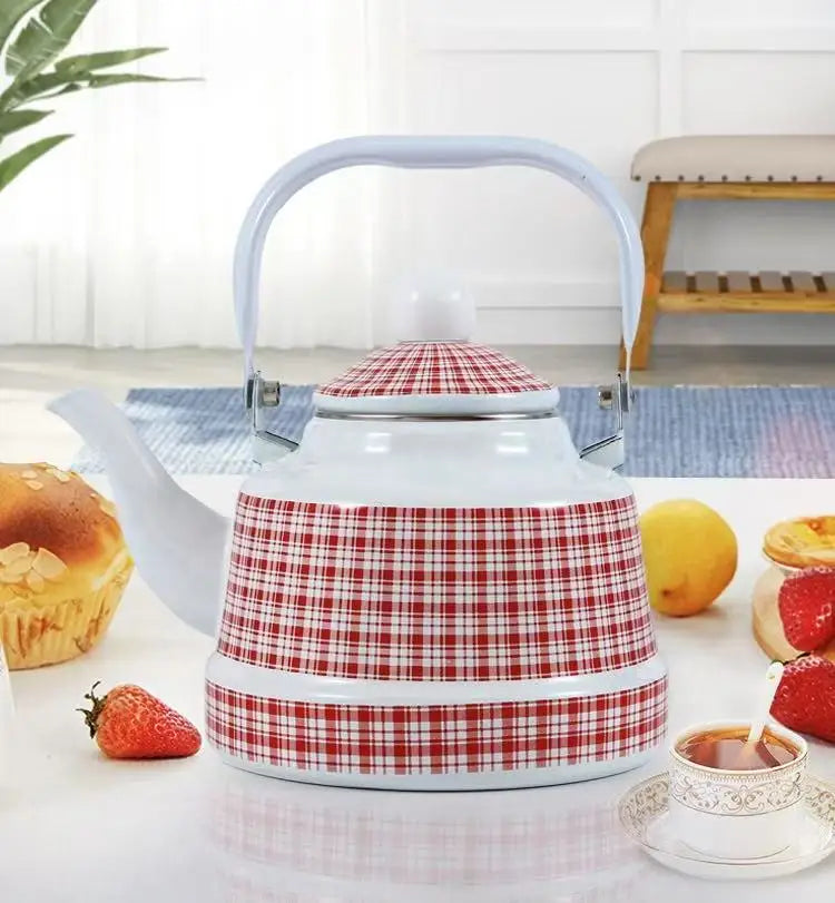 Large Capacity Eco-Friendly Rust-proof American Style Whistling Geometric Flower Design Gas Induction Ready Stainless Kettle