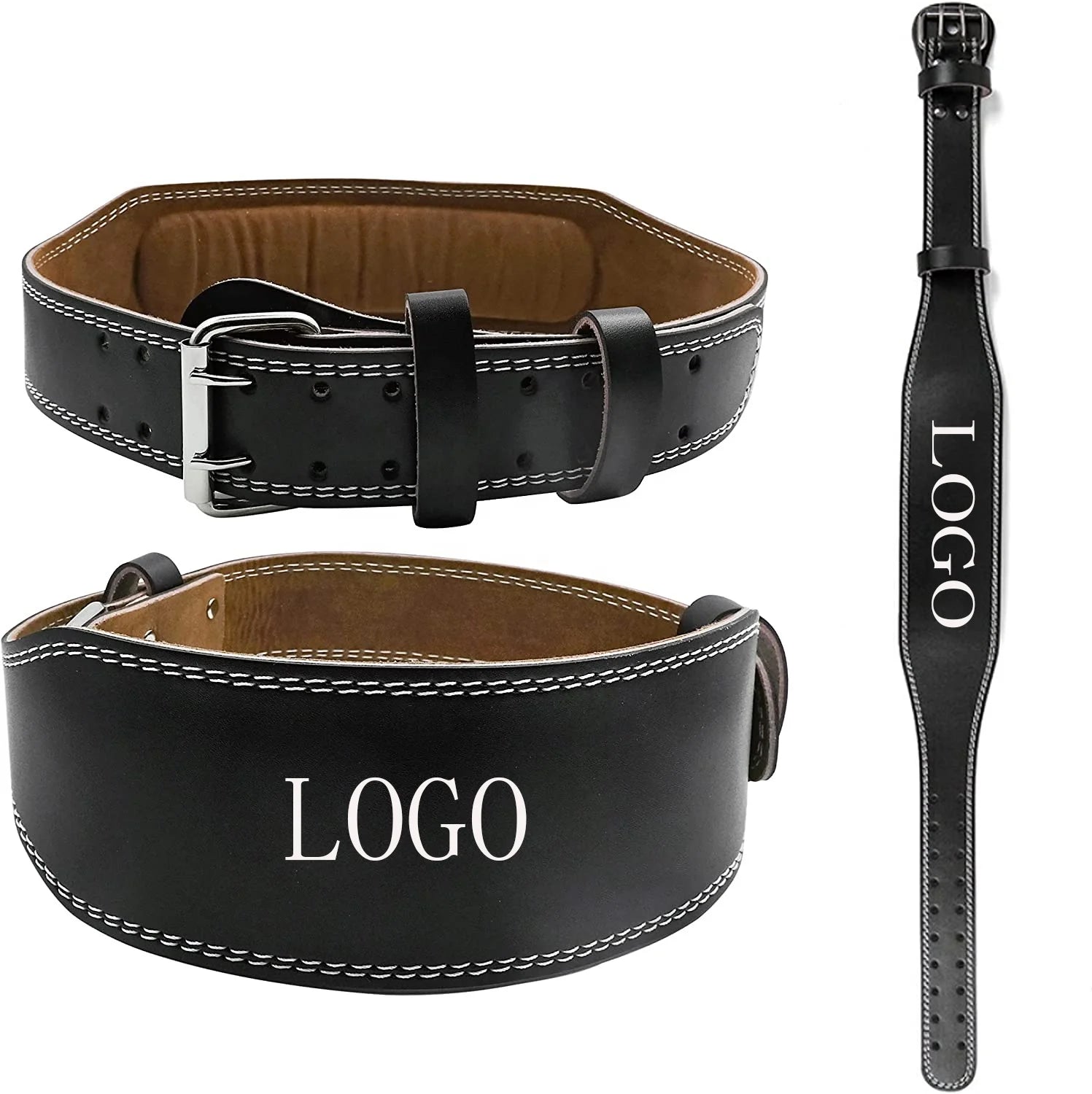 Wholesale Leather Weight Lifting Belt for Men Women Adjustable Weightlifting Belt Portable Gym Fitness Belt