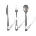Portable Titanium Cutlery Set Low MOQ Durable Metal Dinnerware for Outdoor Camping Picnics