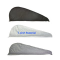 Super Absorbent Antimicrobial High Grade Hair Towel Set Quick Dry Double-Layered Turban Wrap Inspired by T-Shirt Design