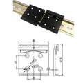 Black Aluminum 35mm Din Rail Clip Snap Fastener with Snap Hook for Din Rail Mounting Brackets