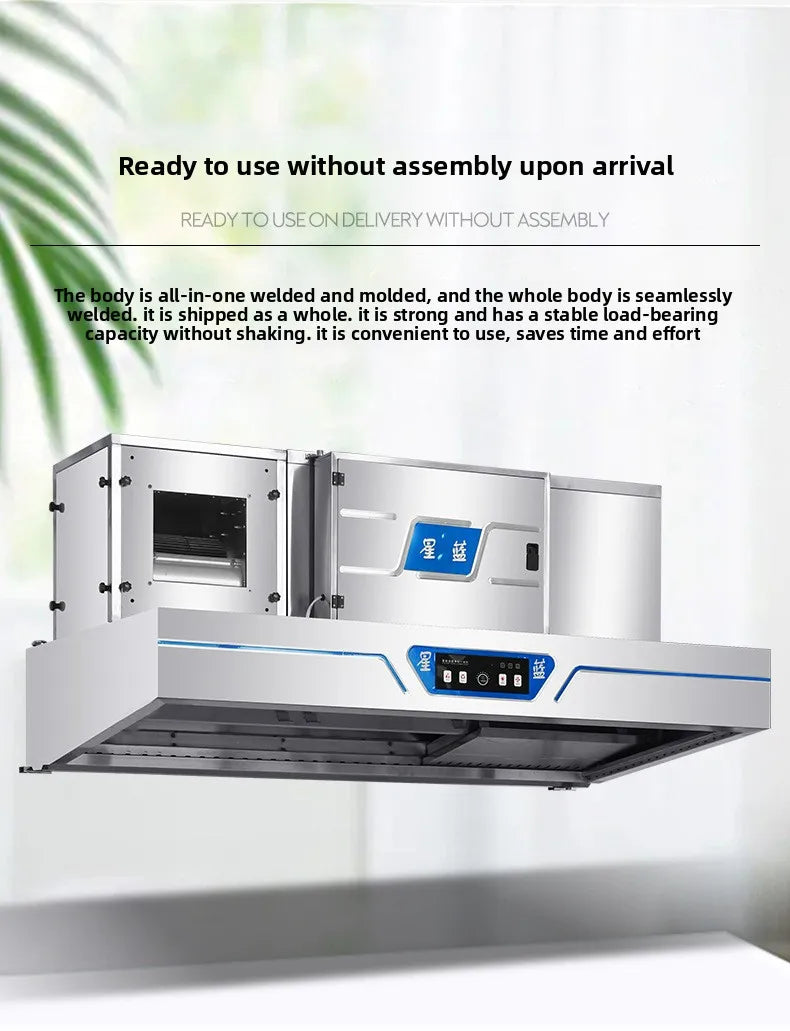 Commercial All-in-One Range Hood Smoke-Free Passage Oil Fume Purification Machine for Airway Kitchen Cooker Hood for Hotels