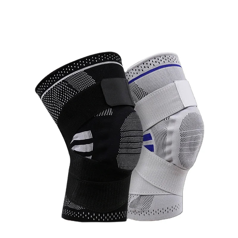 SHIWEI-2116#Elastic Knee Sleeve Adjustable Silicone Sports Bind Knee Brace
