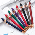 Promotional Multifunctional Rose Gold Metal Ballpoint Pen Custom Logo Rubber Coated Touch Screen Stylus at an Price