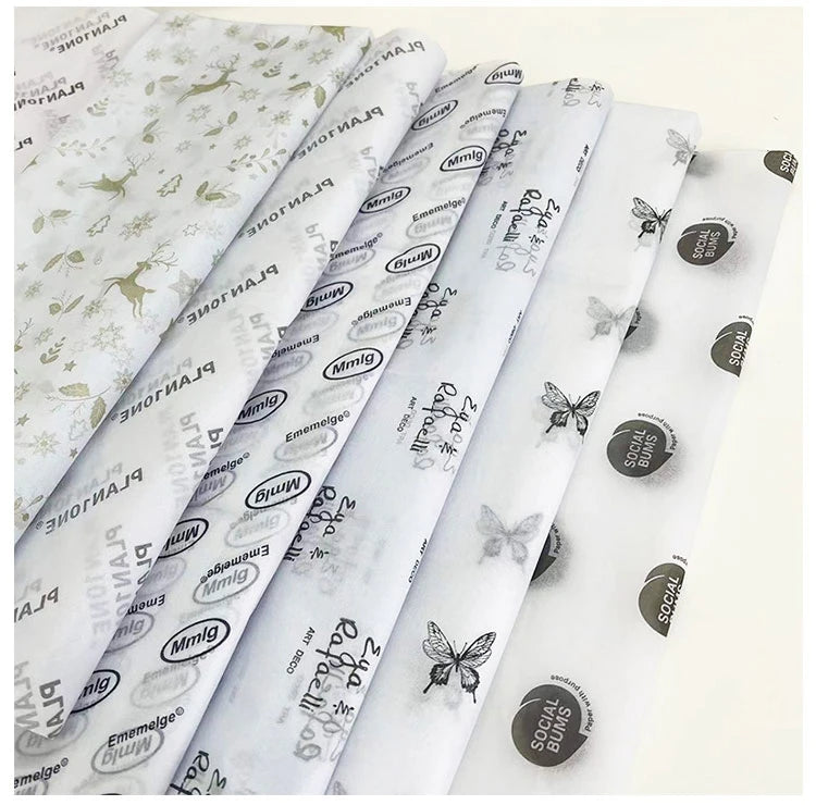 Custom Fashionable logo Printed Tissue Wrapping Paper for Products Packaging  Wrapping Tissue Paper for Gift/clothes