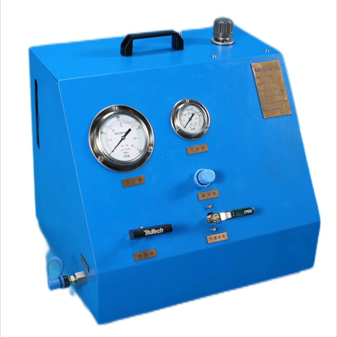 ATP-250 2500bar ultra High Pressure Portable air Pneumatic Hydraulic Pump