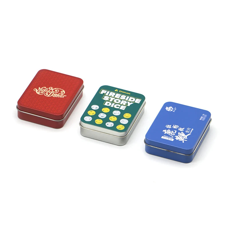Factory Wholesale ODMOEM Empty Hair Card Playing Card Metal Storage Box Rectangular Silver Window Tin Box Tin Can