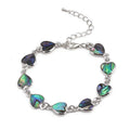 Hot Sell Pulsera Colorful Abalone Shells Adjustable Bracelet Heart Drop Shape Shell Bracelet for Women