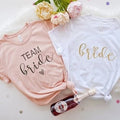 Bride Team Bride European and American Alphabet Short Sleeve Bridesmaid T Shirts Monogrammed Bridesmaid Shirt Short Sleeves