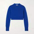 Knitwear Custom Blue Crew Neck Long Sleeve Regular Solid Viscose Nylon Casual Women's Pullover Anti-shrink Anti-Wrinkle