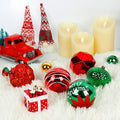 Ourwarm Christmas Baubles Decorations Plastic 8cm Hanging Box Set Tree Ornaments Shatterproof Christmas Balls