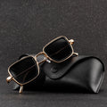 Kenbo Eyewear 2021 Vintage Steam Punk Sunglasses Small Retro Square Metal Frame Sunglasses