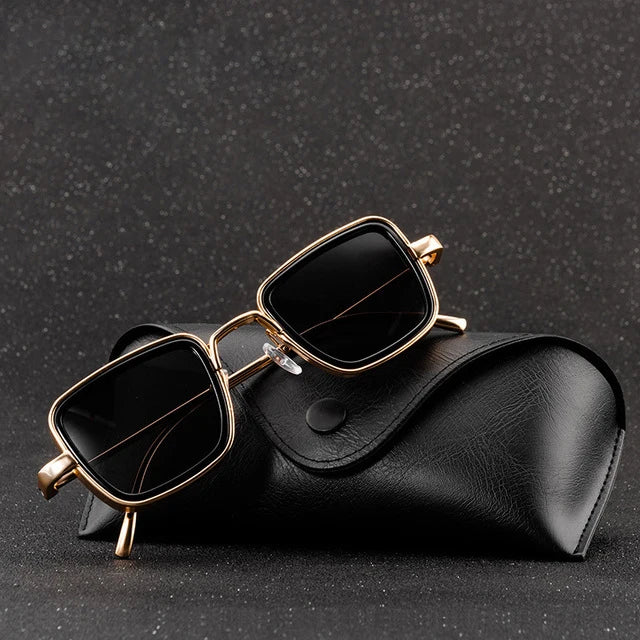 Kenbo Eyewear 2021 Vintage Steam Punk Sunglasses Small Retro Square Metal Frame Sunglasses