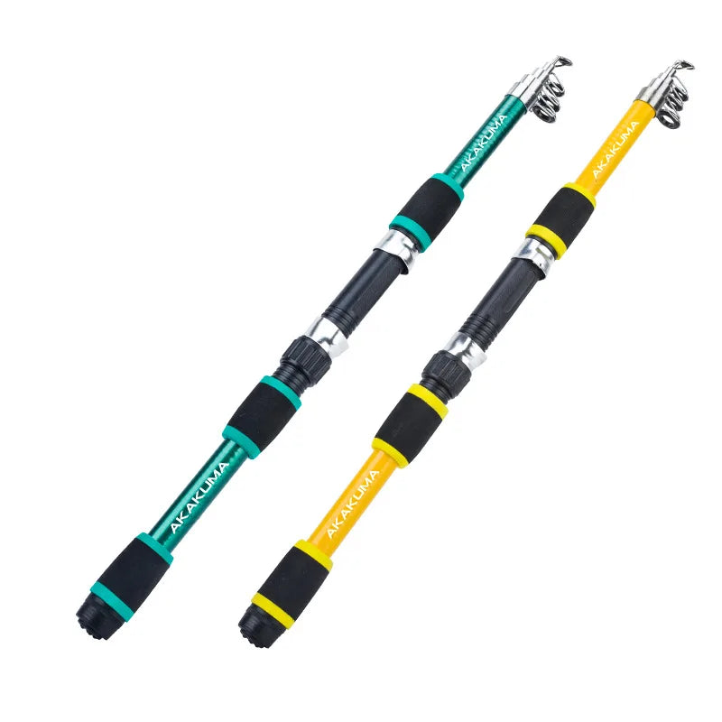 Short 5 Sections Sea Fishing Rod Single Rod Fiberglass Hard Adjustable Fishing Gear Telescopic Fishing Rod