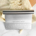 Household Stainless Steel Scraper with Scale Cake Noodle Flour Cutting Baking Cutting Wholesale Stainless Steel Flour Cutting