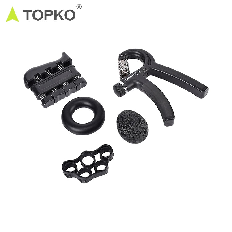 TOPKO Popular Brand New Grip Non-slip Adjustable Strengthener Hand Trainer Robust Finger Hand Grip Set