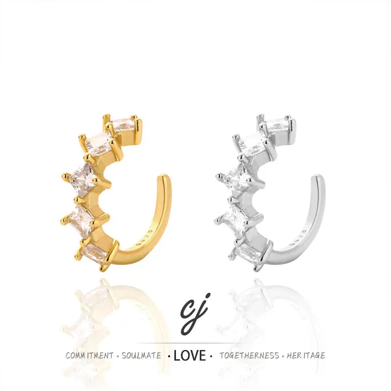 Carline Topsale Fashion Jewelry Silver 925 Korean Jewellery Wholesale Clip on Earrings Non Pierced Korean Earrings for Women