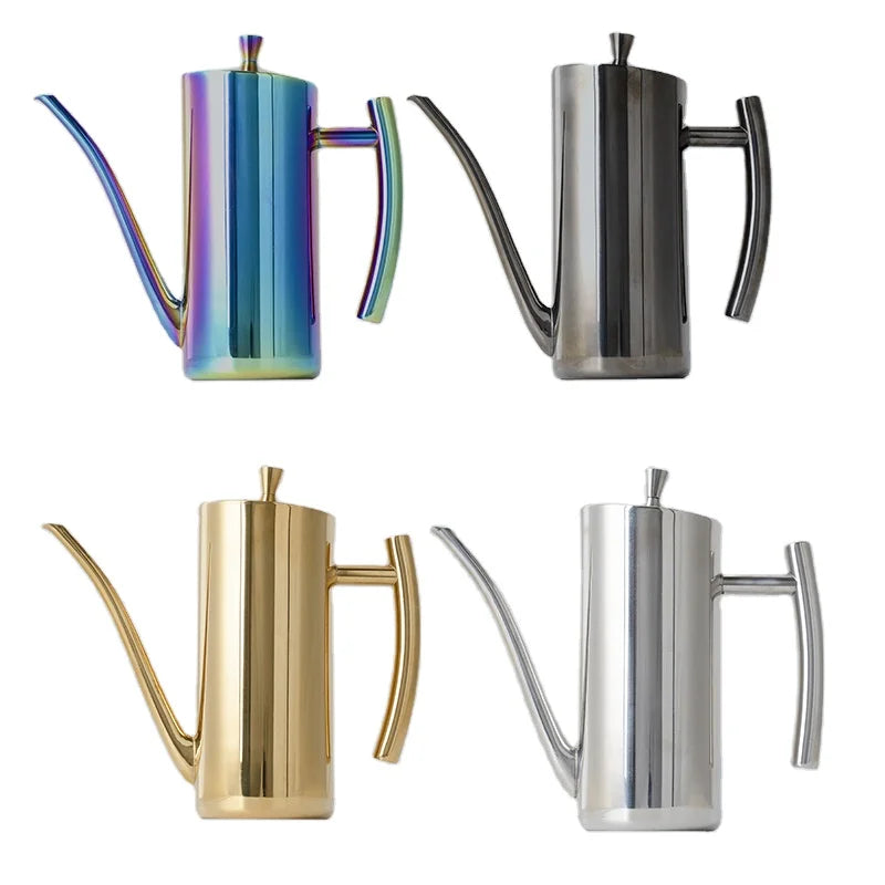 Stainless Steel 304 Oil Dispenser Bottle Drip-Free Kitchen Sauce Bottle for Oil and Vinegar for Parties Made of Metal